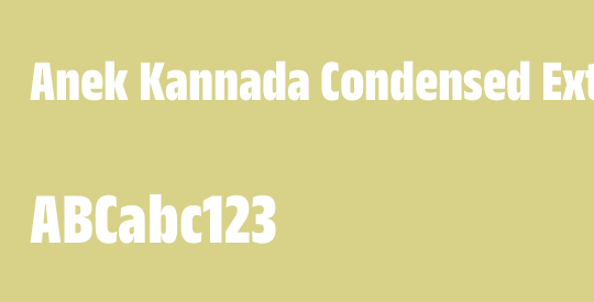 Anek Kannada Condensed ExtraBold