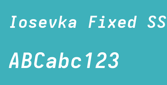 Iosevka Fixed SS08 Extended