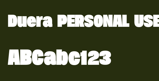 Duera PERSONAL USE Normal