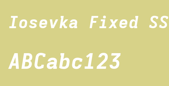 Iosevka Fixed SS16 XBdExObl