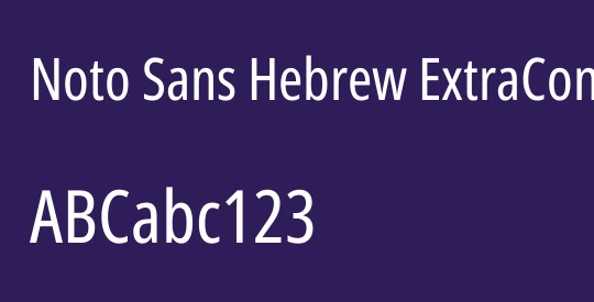 Noto Sans Hebrew ExtraCondensed
