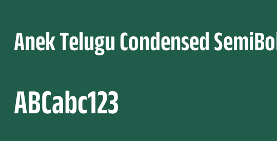 Anek Telugu Condensed SemiBold