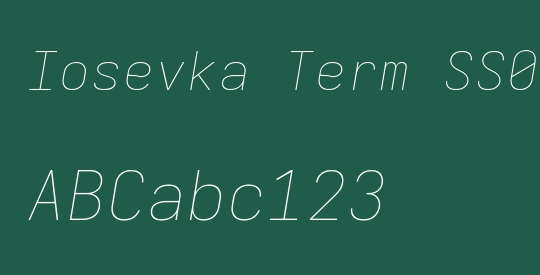 Iosevka Term SS04 ThEx