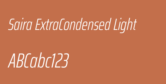 Saira ExtraCondensed Light