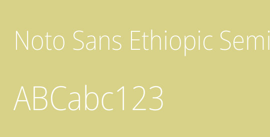 Noto Sans Ethiopic SemiCondensed ExtraLight