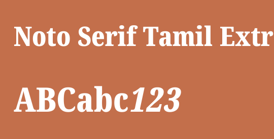 Noto Serif Tamil ExtraCondensed Black