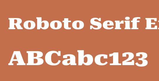 Roboto Serif ExtraExpanded Black