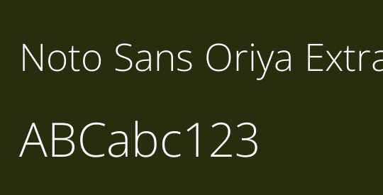Noto Sans Oriya ExtraLight