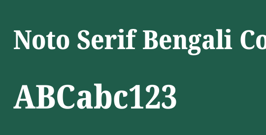Noto Serif Bengali Condensed ExtraBold