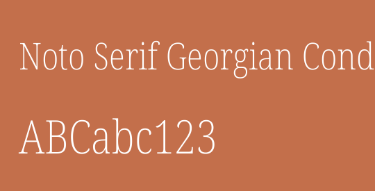 Noto Serif Georgian Condensed ExtraLight
