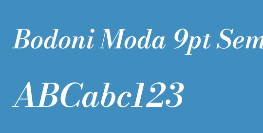 Bodoni Moda 9pt SemiBold