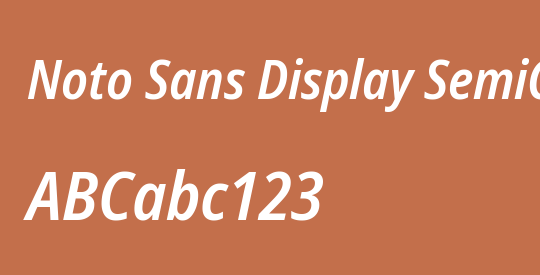 Noto Sans Display SemiCondensed SemiBold