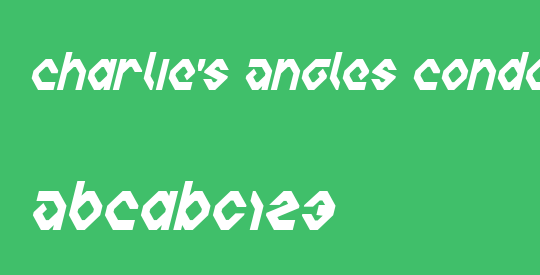 Charlie's Angles Condensed Italic