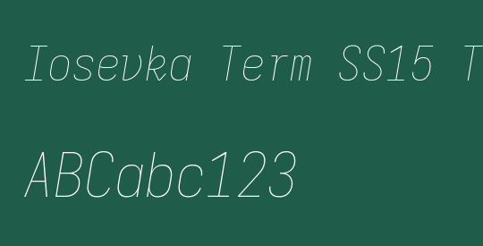 Iosevka Term SS15 Thin