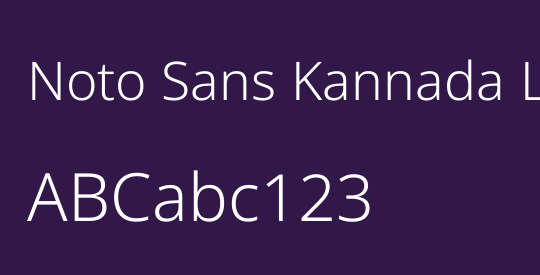 Noto Sans Kannada Light