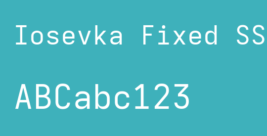 Iosevka Fixed SS11 Extended
