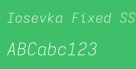 Iosevka Fixed SS07 XLtExObl