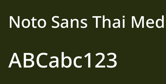 Noto Sans Thai Medium