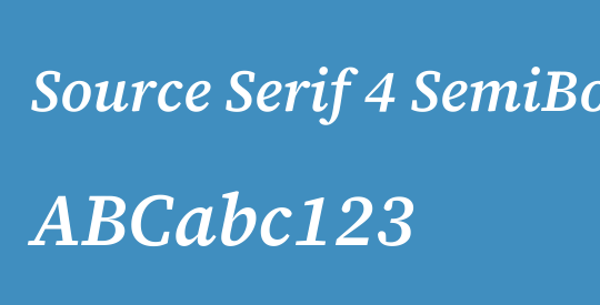Source Serif 4 SemiBold