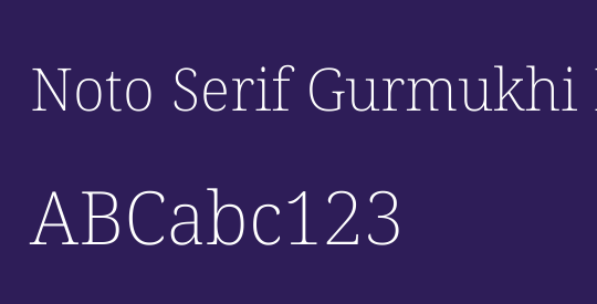 Noto Serif Gurmukhi ExtraLight