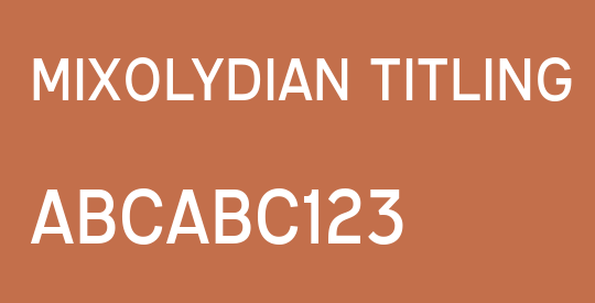 Mixolydian Titling