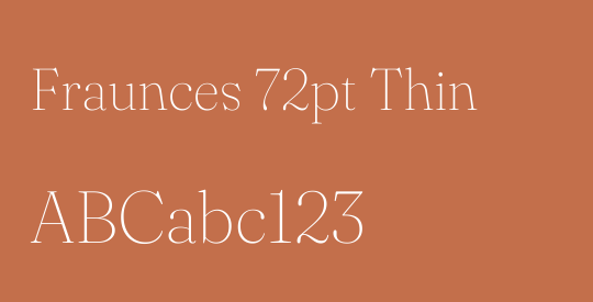 Fraunces 72pt Thin