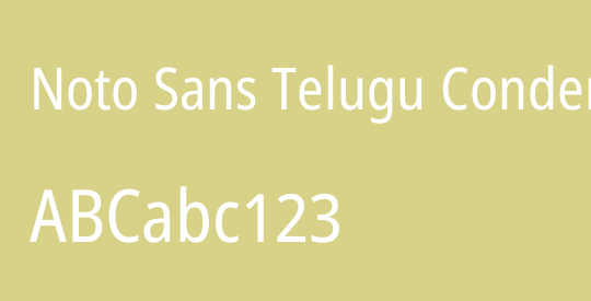 Noto Sans Telugu Condensed