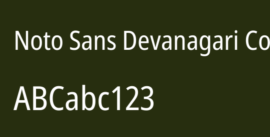 Noto Sans Devanagari Condensed