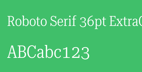 Roboto Serif 36pt ExtraCondensed Light