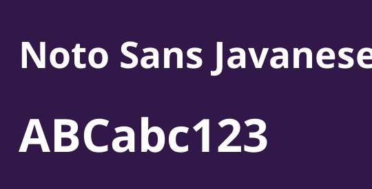Noto Sans Javanese