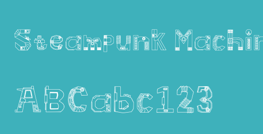 Steampunk Machinery Font