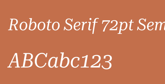 Roboto Serif 72pt SemiCondensed