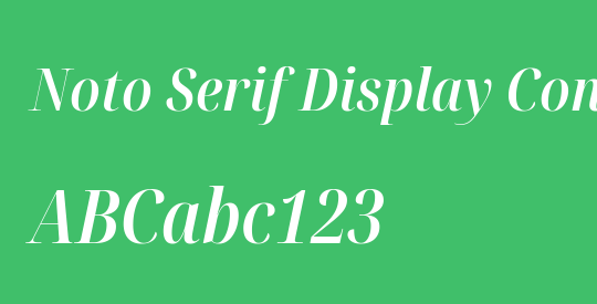 Noto Serif Display Condensed SemiBold
