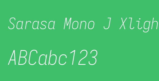 Sarasa Mono J Xlight