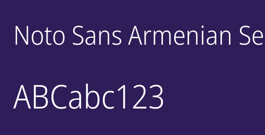 Noto Sans Armenian SemiCondensed Light