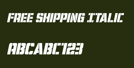 Free Shipping Italic