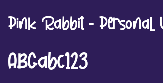 Pink Rabbit - Personal Use