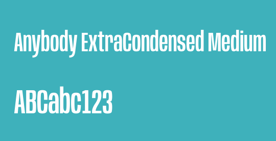 Anybody ExtraCondensed Medium