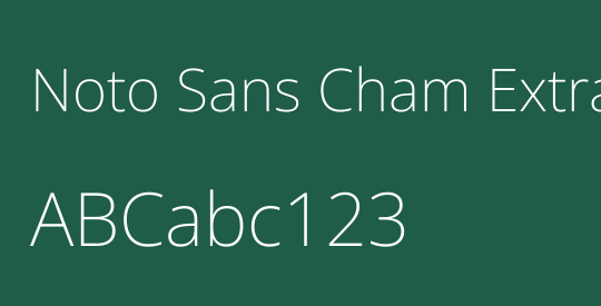 Noto Sans Cham ExtraLight