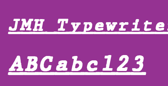 JMH Typewriter mono Black Under