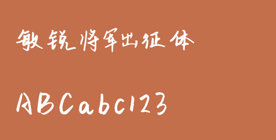 敏锐将军出征体
