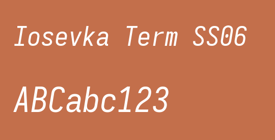 Iosevka Term SS06