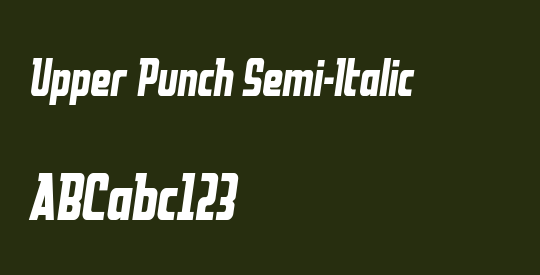 Upper Punch Semi-Italic