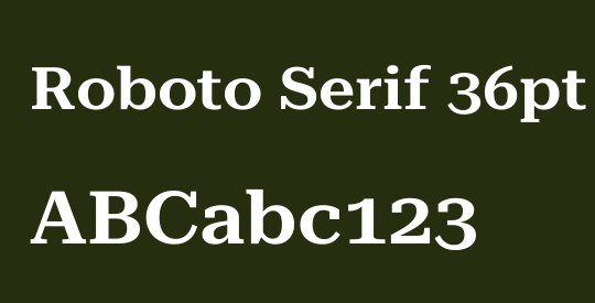 Roboto Serif 36pt Expanded SemiBold