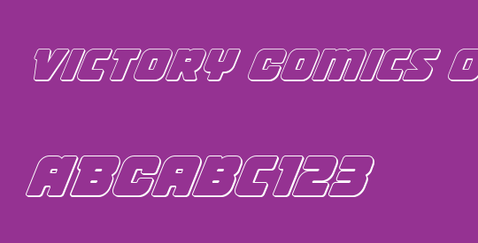 Victory Comics Outline Italic