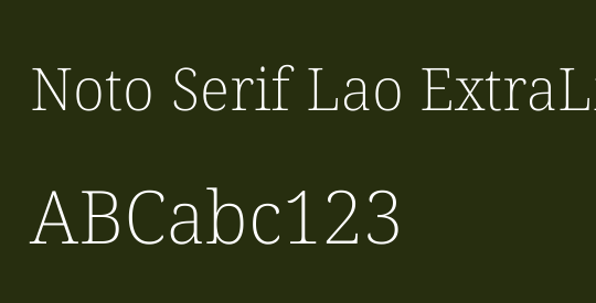 Noto Serif Lao ExtraLight