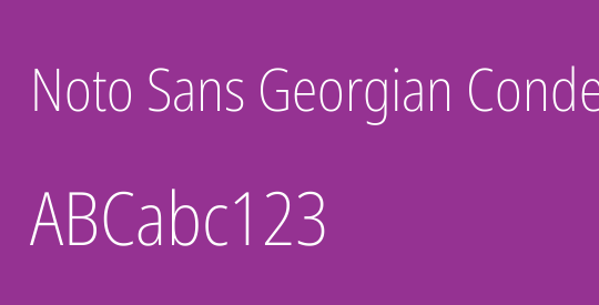 Noto Sans Georgian Condensed ExtraLight