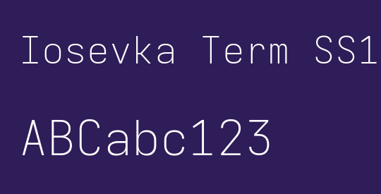 Iosevka Term SS14 XLtEx