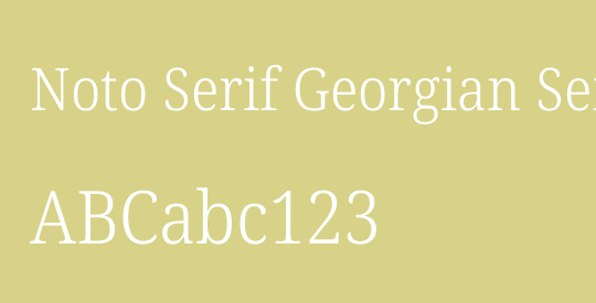 Noto Serif Georgian SemiCondensed Light