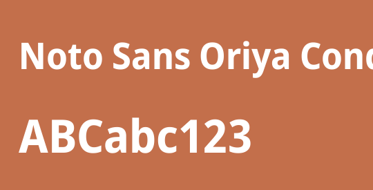 Noto Sans Oriya Condensed